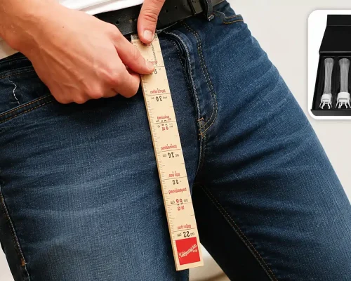 Penisverlängerung ohne OP mit Penis-Extender und Messung der Penislänge